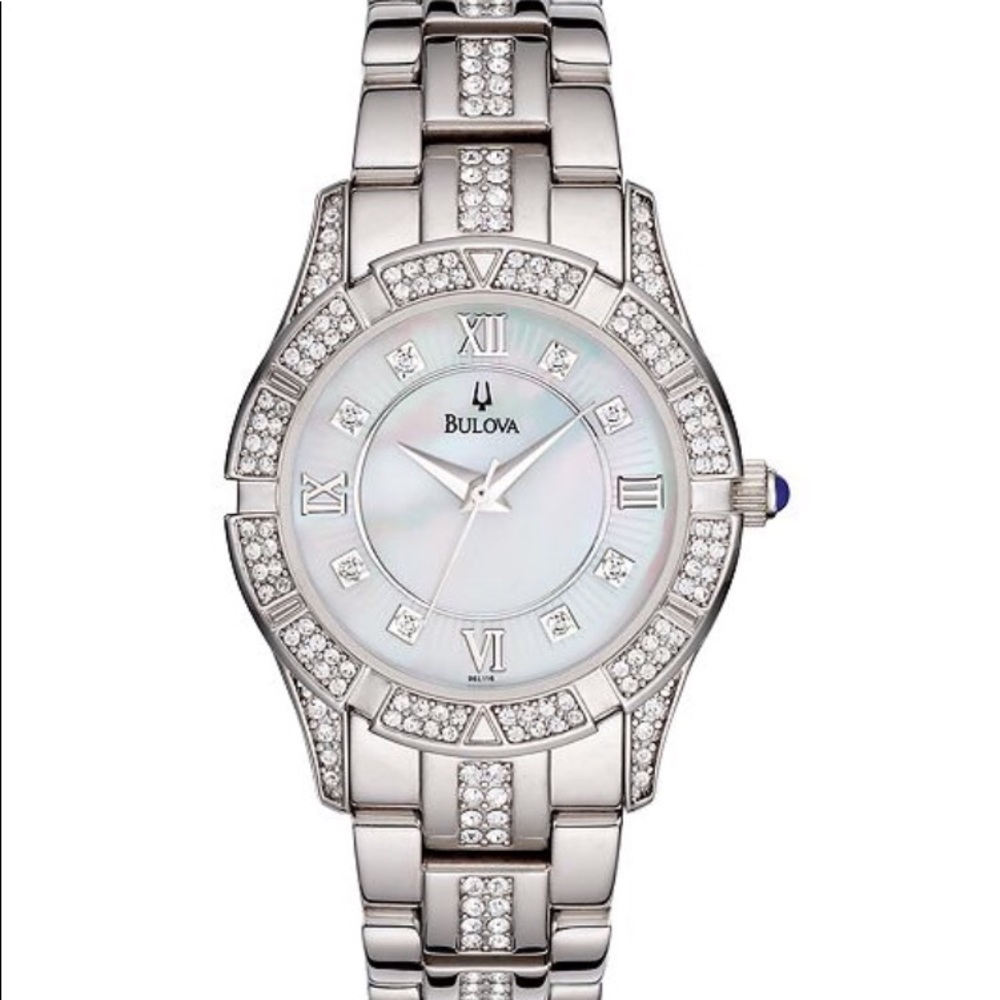 Bulova Silver-Tone Stainless Steel Bracelet Watch